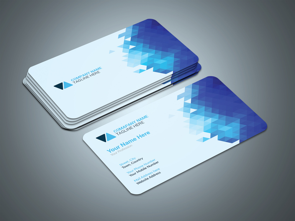 Business card design with mock up