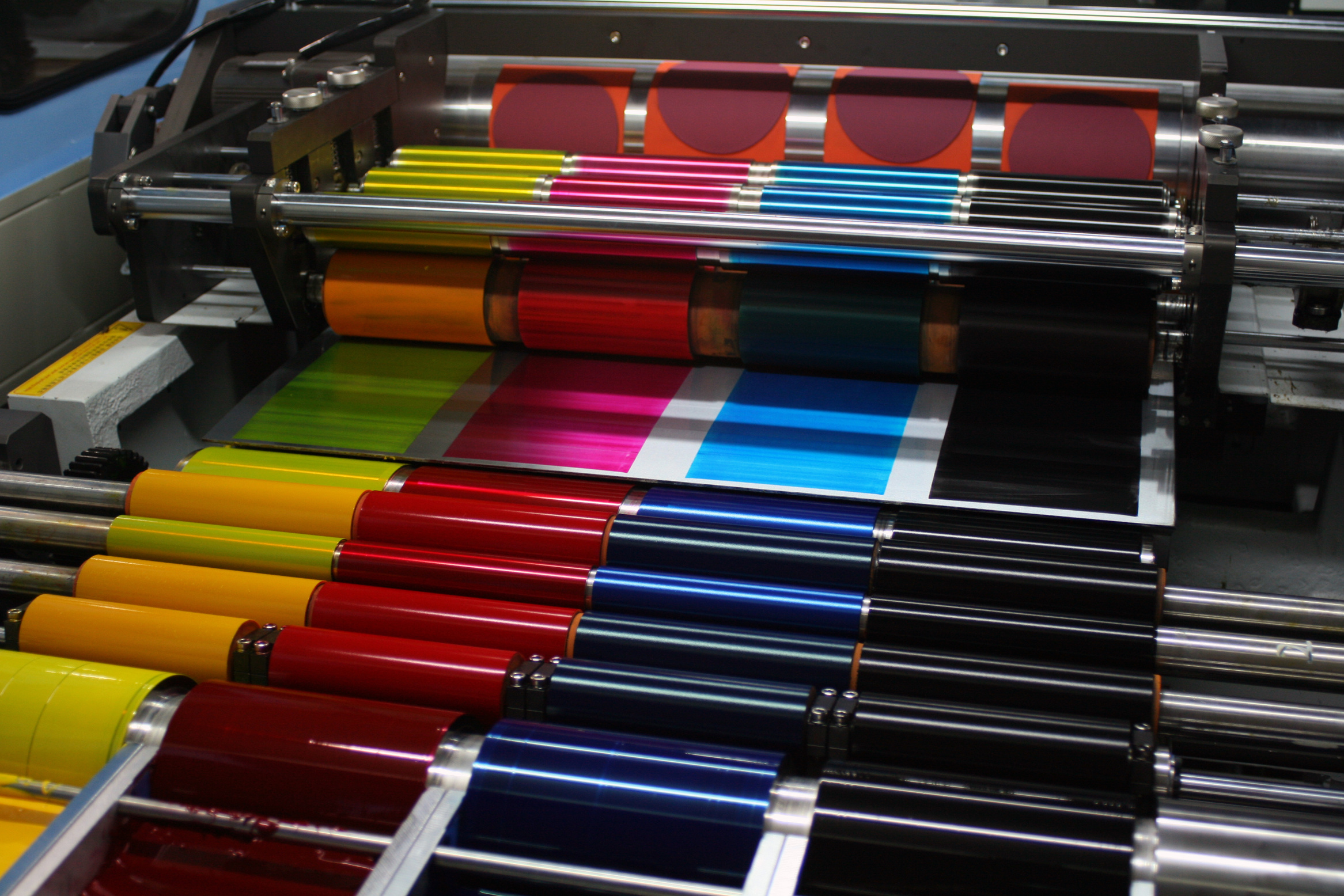 Offset Printing Press CMYK Ink Rollers